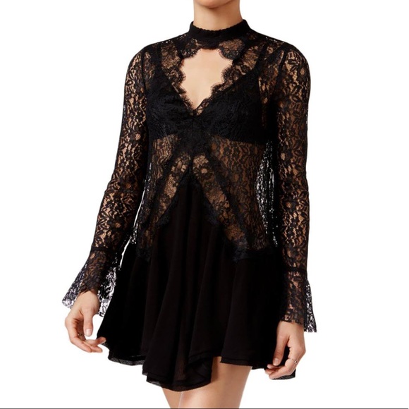 New Free People Tell Tale Lace Swing Dress - Picture 3 of 7